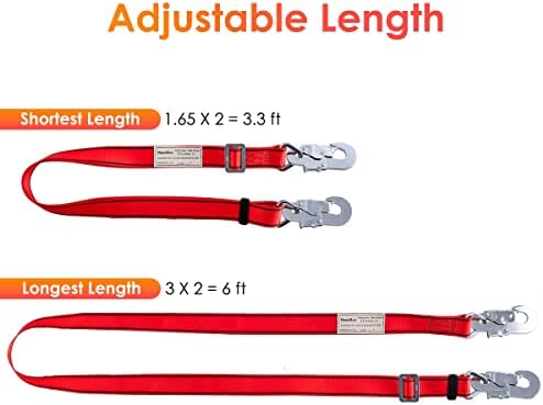 Hunting Safety Belt with Adjustable Lanyard, Safety Climbing Belt with Waist Pad and 2 D Rings, Safety Belt Kit Personal Portable Protective Equipment - Image 3