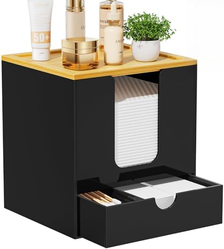 VITVITI Acrylic Disposable Face Towel Holder, Clean Container Box, Black by VITVITI