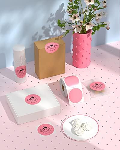 MUNBYN 3 Inch Pink Circle Thermal Labels for Business, 500 Sheets/1 Roll - Image 4