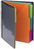 Smead Project Organizer, 24 Pockets, Grey with Assorted Bright Tabs, Tear Resistant Poly, 1/3-Cut Tabs, Letter Size (89206) by SMEAD