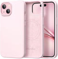 GolbinBox Magnetic for iPhone 15 Case, Silicone Cover, Chalk Pink by GolbinBox