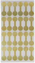 1000 Pieces Jewelry Repair, Price and Indentification Tags/Tyvek Self Adhesive Rectangle/Dumbbell/Barbell Jewelry Price Tags (Short - 35 x 12mm, Gold) by N%27ice+Packaging