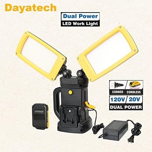 12000LM Cordless/Corded Tripod LED Work Light Fits DEWALT 20V - Image 2