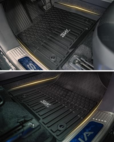 3W Floor Mats for Toyota Tacoma Hybrid 2024-2026, TPE All Weather Black - Image 2