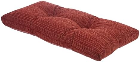 Klear Vu The Gripper Omega Non-Slip Tufted Bench Cushion for Indoor Furniture, Assembled in USA, Entryway Storage, Bay Window, Corner Nook or Piano Seat, 30 Inches, Chenille Red - Image 5