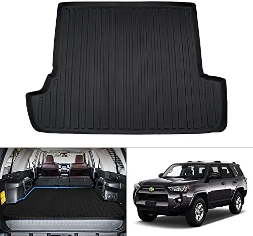 KUST Trunk Cargo Mat for Toyota 4Runner 2010-2024 (7 Seater Only) TPE Rubber Cargo Liner All Weather Rear Cover 4Runner Accessories High Edge by KUST