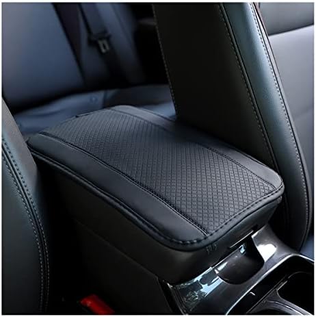 Ziciner Leather Car Center Console Armrest Pad, PU Waterproof Auto Seat Box Cover Protector, Hand Rest Cushion Protection Pad, Vehicles Interior Accessories Universal for Truck,SUV (Black A) by Ziciner