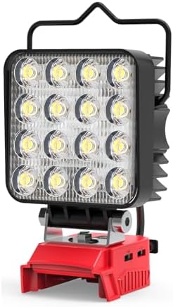 Azocek LED Work Light Compatible with Mil-wau-kee 18V Battery 4800LM by Azocek
