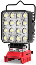 Azocek LED Work Light Compatible with Mil-wau-kee 18V Battery 4800LM by Azocek