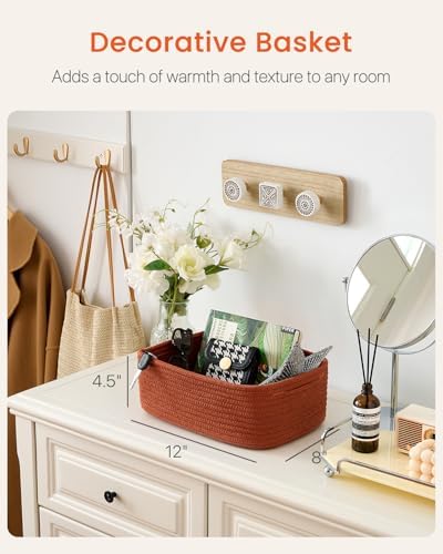 KALLAX Small Woven Storage Basket for Organizing, 12 x 8 x 4.5 inch, 3 Pack - Image 2