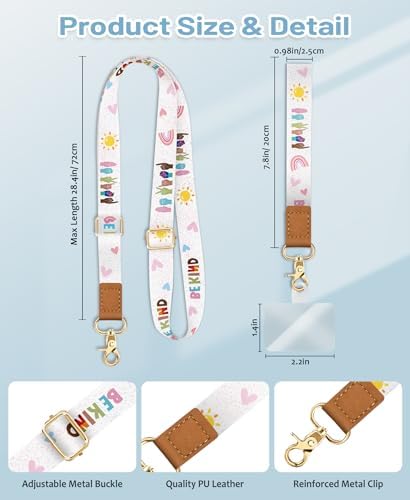 Yonlevres Phone Lanyard Crossbody Strap Wrist Neck Adjustable Women Be Kind - Image 6