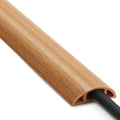 Floor Cord Cover 10ft, Cord Hider Floor Yellow Oak Wood, Floor Cable Management Prevent Cable Trips, Floor Cable Cover Wire Covers for Power Cords, Cord Protector Cord Cavity W0.47in H0.28in by ZhiYo