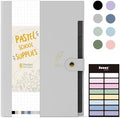 Sooez 8 Pocket Accordion File Organizer, Pastels Expanding File Folder by Sooez