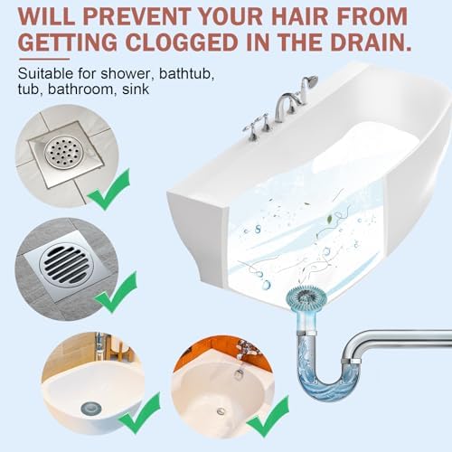 Gotega 5 Pack Sink Drain Strainer, Hair Catcher for Bathroom Tub Shower - Image 5