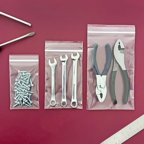 Plymor 3x5, 4x6, 5x8 inch (100 Each), 4 Mil Variety Pack Zipper Bags - Image 3