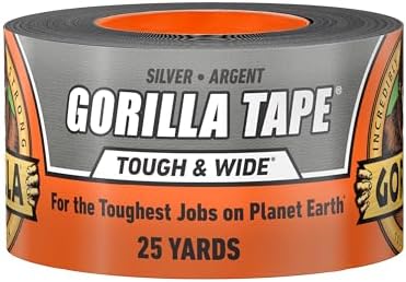GORILLA Tough & Wide Heavy Duty Duct Tape, Silver, 2.88" x 25 yd, 1-Pack by Gorilla