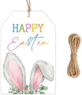 50 Pcs Happy Easter Hanging Gift Tags with String – Personalized Paper Tags for Spring Decorations, Gift Wrap, Candy Bags & Egg Decorating by Unknown