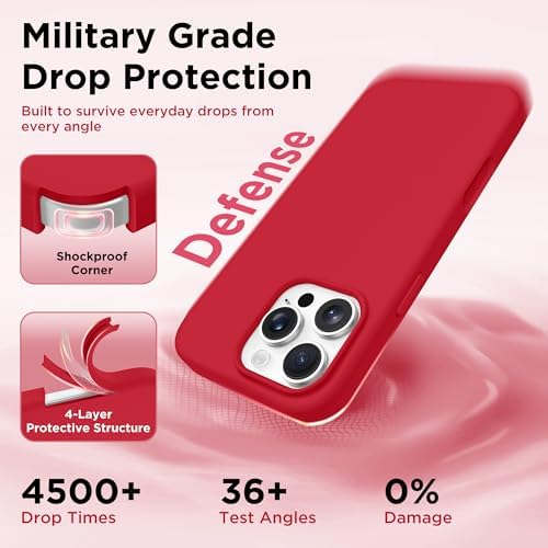 GolbinBox Magnetic for iPhone 16 Pro Max Case, Silicone Cover, Red - Image 6