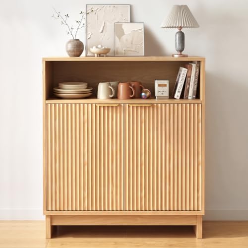 Buffet Cabinet with Storage, 31.5" Wide Kitchen Sideboard Cabinet by Unknown