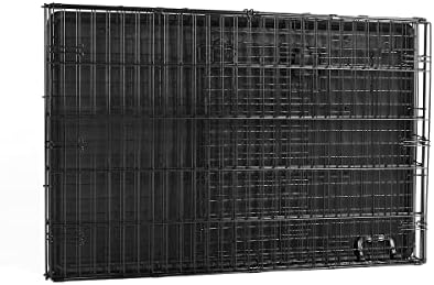 Amazon Basics Durable, Foldable Metal Wire Dog Crate with Removable Tray, Single Door, Divider Panel, 42 x 28 x 30 in, Black - Image 4