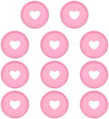 PATIKIL 35mm Plastic Book Binding Discs, 11 Pack Discbound Expansion Discs Heart Binder Rings for DIY Notebook Planner, Pink by PATIKIL