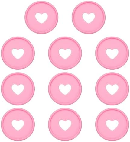 PATIKIL 35mm Plastic Book Binding Discs, 11 Pack Discbound Expansion Discs Heart Binder Rings for DIY Notebook Planner, Pink by PATIKIL