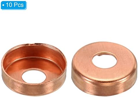 PATIKIL 5/8" Copper End Cap with 1/4" Hole, 10 Pcs Pipe Fitting Sweat Plug Connection for Water Pipe Plumbing, HVAC, Refrigeration System - Image 3