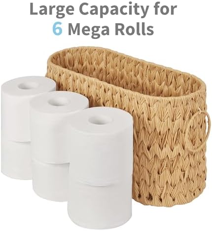 GRANNY SAYS Slim Toilet Paper Storage, Bathroom Storage Basket, Natural - Image 5