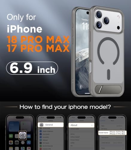 Temdan Magnetic for iPhone 18 Pro Max Case/iPhone 17 Pro Max Case Stand - Image 2