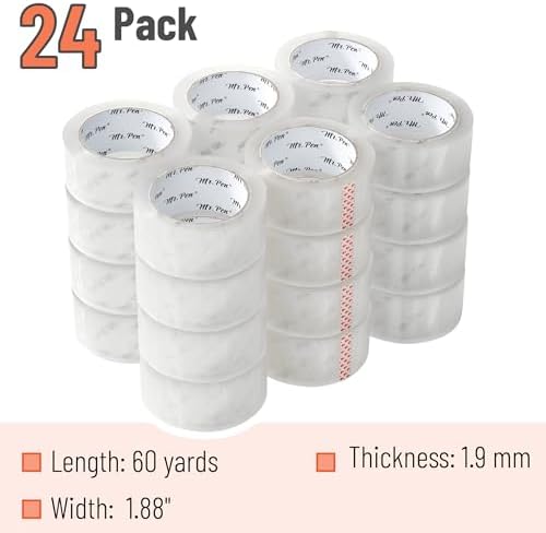 Mr. Pen- Packing Tape, 24 Pack, 2” Wide, 60 Yards, Clear - Image 2