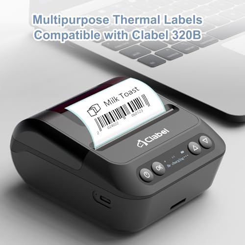 CLABEL 70x40mm (2.76"x1.57") Thermal Labels 4 Rolls White Self-Adhesive - Image 4