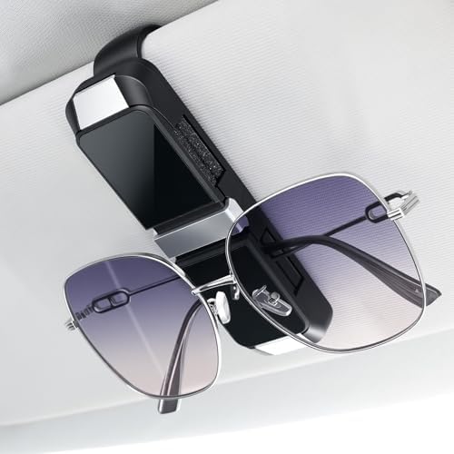 UYYE Strong Grip Sunglass Holder for Car Visor Clip - Universal Non-Slip Glasses Holder for Car Accessories, Visor Sunglasses Holder Clip for Women & Men, Car Sunglass Clip Organizer by UYYE