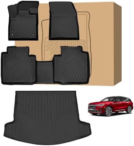 Peleus Floor Mats & Trunk Mat for 2024 2025 2026 Lincoln Nautilus All Weather TPE Protection Floor Liners Full Set with Cargo Liner for Lincoln Nautilus Accessories by Unknown