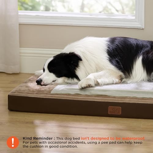 Bedsure ComfyFleece XL Dog Bed for Crate with Washable Cover, 41x27 - Image 2