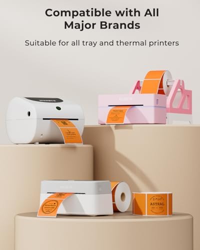 MUNBYN 2 Inch Orange Circle Thermal Labels for Business, 750 Sheets/1 Roll - Image 3