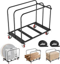 Folding Table Cart, Heavy Duty Drywall Cart 1800 LB & 10 Table Capacity, Table Dolly with 5" PU Swivel Wheels for Moving Box, Wood, Drywall, Panel, Party Events, Factory, Warehouse by Tolpassa