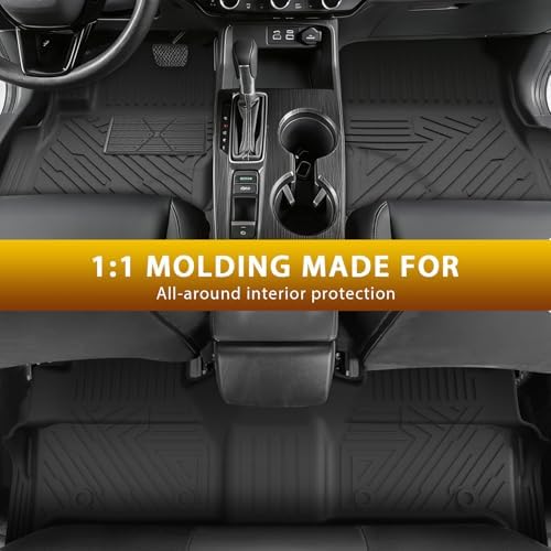 Powerty Floor Mats for Nissan Frontier 2022-2025 2026(Crew Cab with 2nd Row Under-Seat Storage) All Weather 3D TPE Anti-Slip Truck Liners for 1st & 2nd Row Accessories - Image 7
