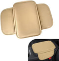 Car Center Console Cover, Leather Armrest Cover Cushion with 2 Storage Bags, Soft Centre Console Protector Covers, Universal Car Interior Accessories, for Most Vehicles, SUV (Beige) by Unknown
