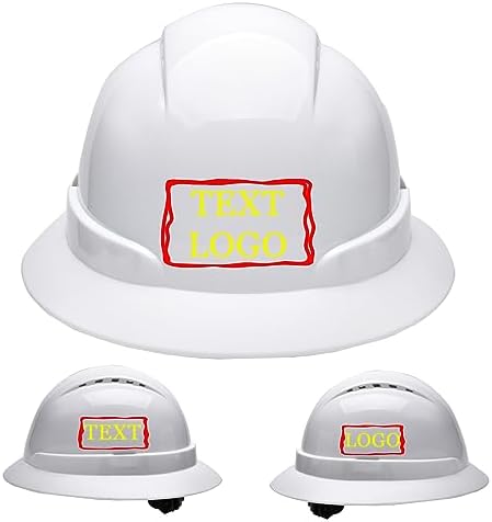Customized Safety Hard Hat Construction Work Safety Helmet Adjustable Ratchet Suspension Full Brim with Abs Shell Construction hat by YOWESHOP