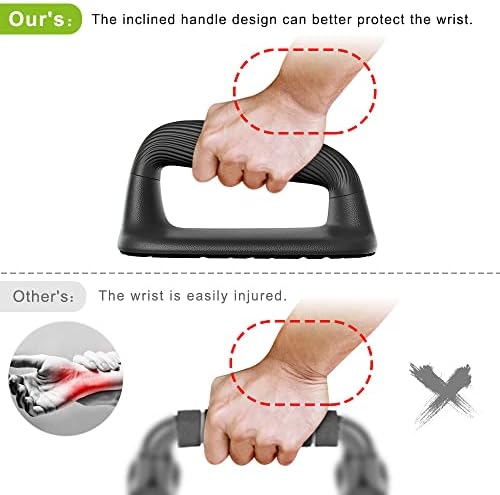 Kipika Push Up Bars, Pushup Stands, Anti-Slip Soft Plastic Push Up Handles, Bottom Anti-Slip Pad, Strength Training Equipment, Perfect for Floor Workout Exercise - Image 4