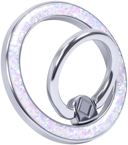 Magnetic Phone Ring for MagSafe Grip [Super Magnet] Gold Twinkle Design Ring Holder Stand, magsafe pop Socket (Colorful and Dazzling) by Unknown