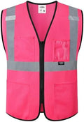 JKSafety Safety Vest for men women Hi Vis Vest with Pockets and Zipper High Visibility Construction Vests BX310 by JKSafety