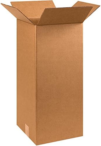 Box USA Moving Boxes Tall 10" x 10" x 24"Pack of 10, Durable Kraft Corrugated Boxes for Shipping, Packaging, Moving & Storage Boxes by BOXUSA