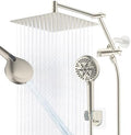 Metal Rain Shower Head with Handheld, 10" High-Pressure Showerhead,10-Mode by iFealClear