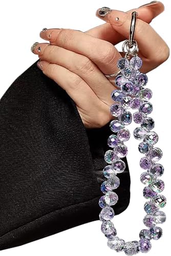 TENOC Beaded Phone Wrist Strap, Purple by TENOC