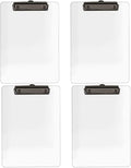 JIARI 4 Pack Clear Acrylic Office Clipboard A4 Letter Size 8.6" x 12.2" by JIARI