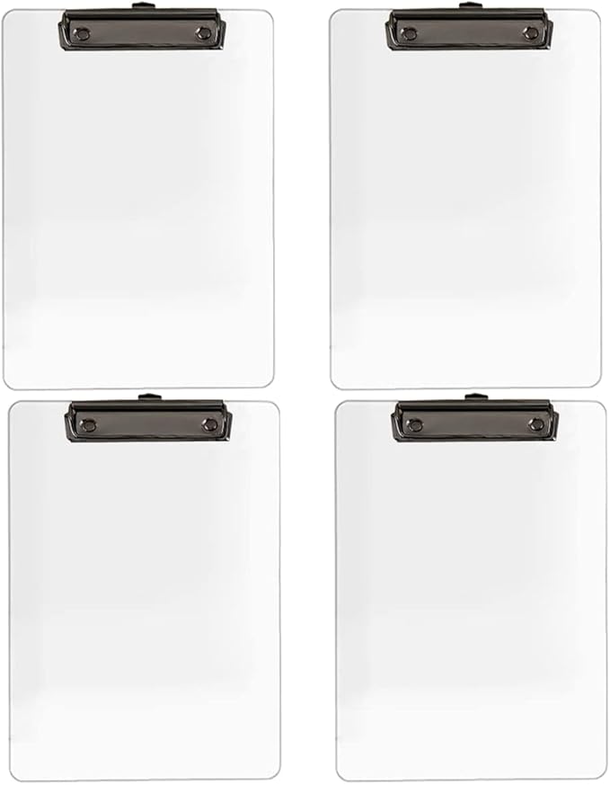 JIARI 4 Pack Clear Acrylic Office Clipboard A4 Letter Size 8.6" x 12.2" - Image 7