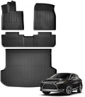 Floor Mats & Trunk Liner for Lexus RX RX350/RX450h 2016-2022 (Not for RXL) - Custom Fit TPE All Weather Car Accessories by IKABEVEM