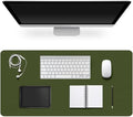 Leather Desk Pad Protector,Non-Slip Desk Pad(OliveGreen, 23.6" x 13.7") by CADONO