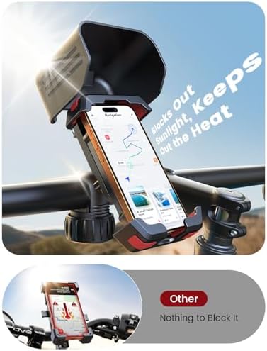 Bike Phone Holder [Avoid Glare] [Super Easy Install] Handlebar Phone Mount - Image 2